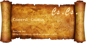Cserni Csaba névjegykártya